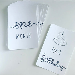 the first year milestones cards
